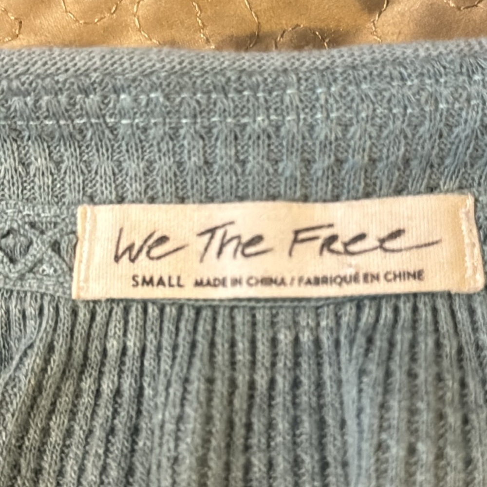 Free People We the Free Henley Waffle Knit Thermal Top - Picture 10 of 11